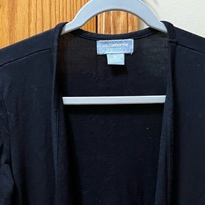 Liz Claiborne Black Duster/ Cardigan size XS-SM